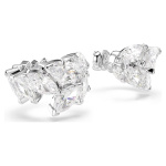 Mesmera ear cuffs Marquise cut, White, Rhodium plated